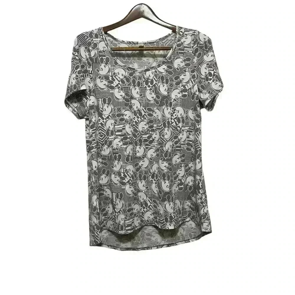 LuLaRoe Womens short sleeve graphic Mickey Mouse top, Size Large (L)